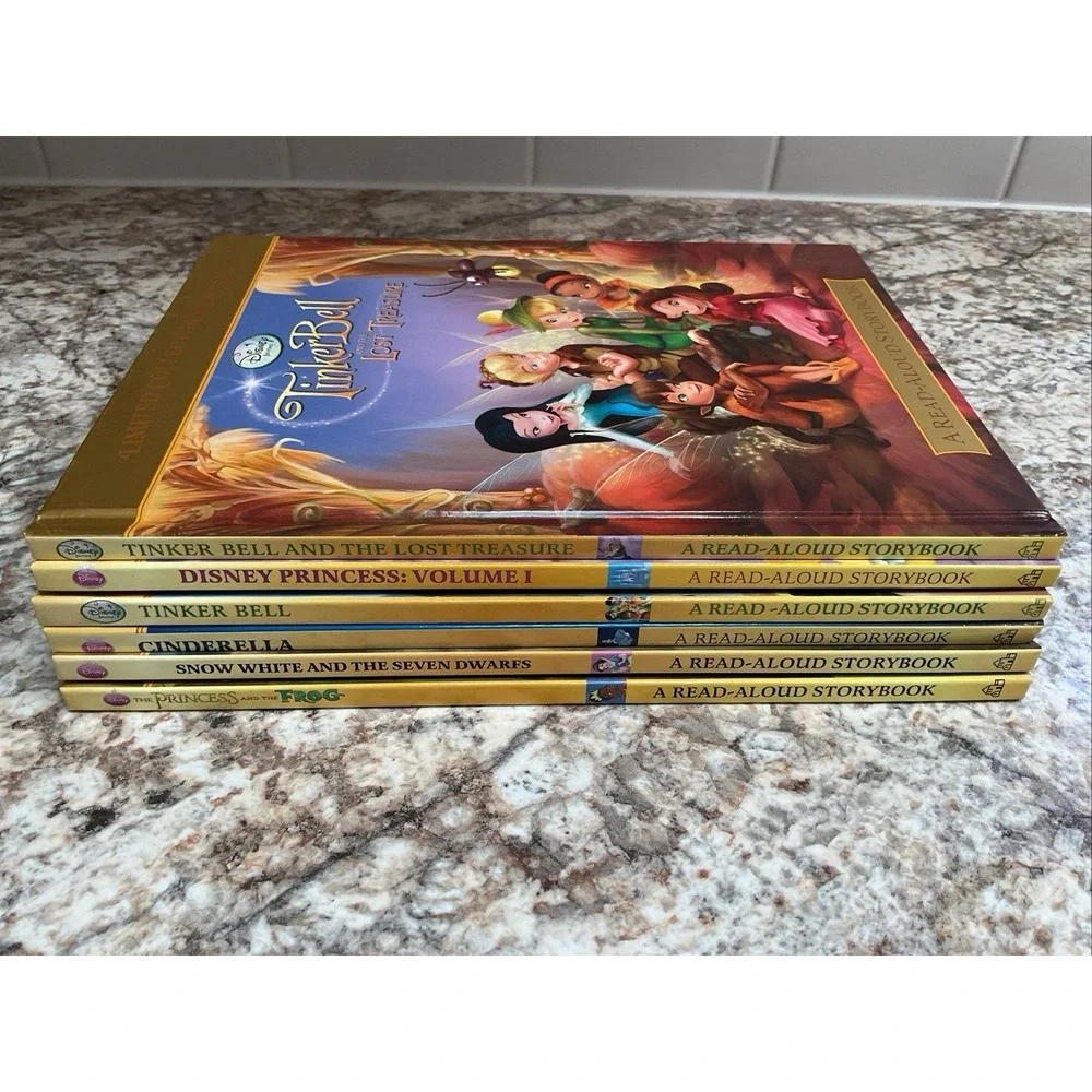 Lot Of 6 Disney's Read-Aloud Storybooks * Limited Collector's Edition * Princess